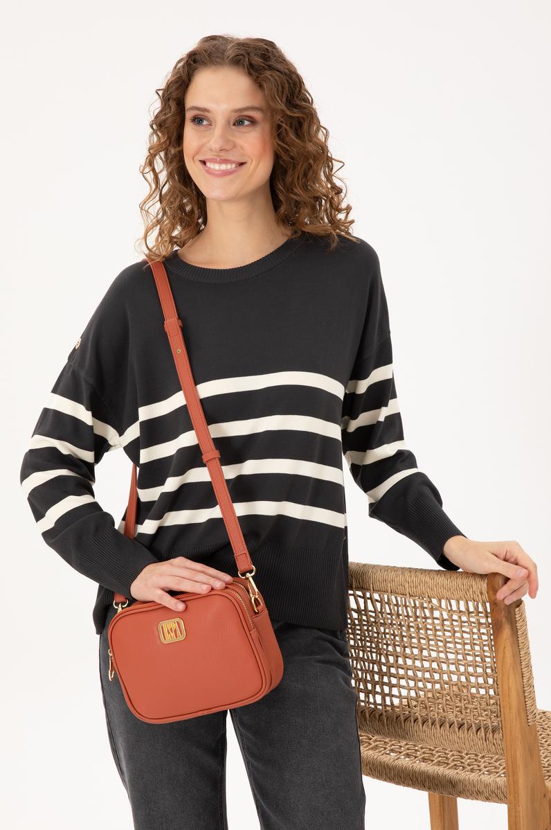 Kadın Kiremit Çapraz Çanta