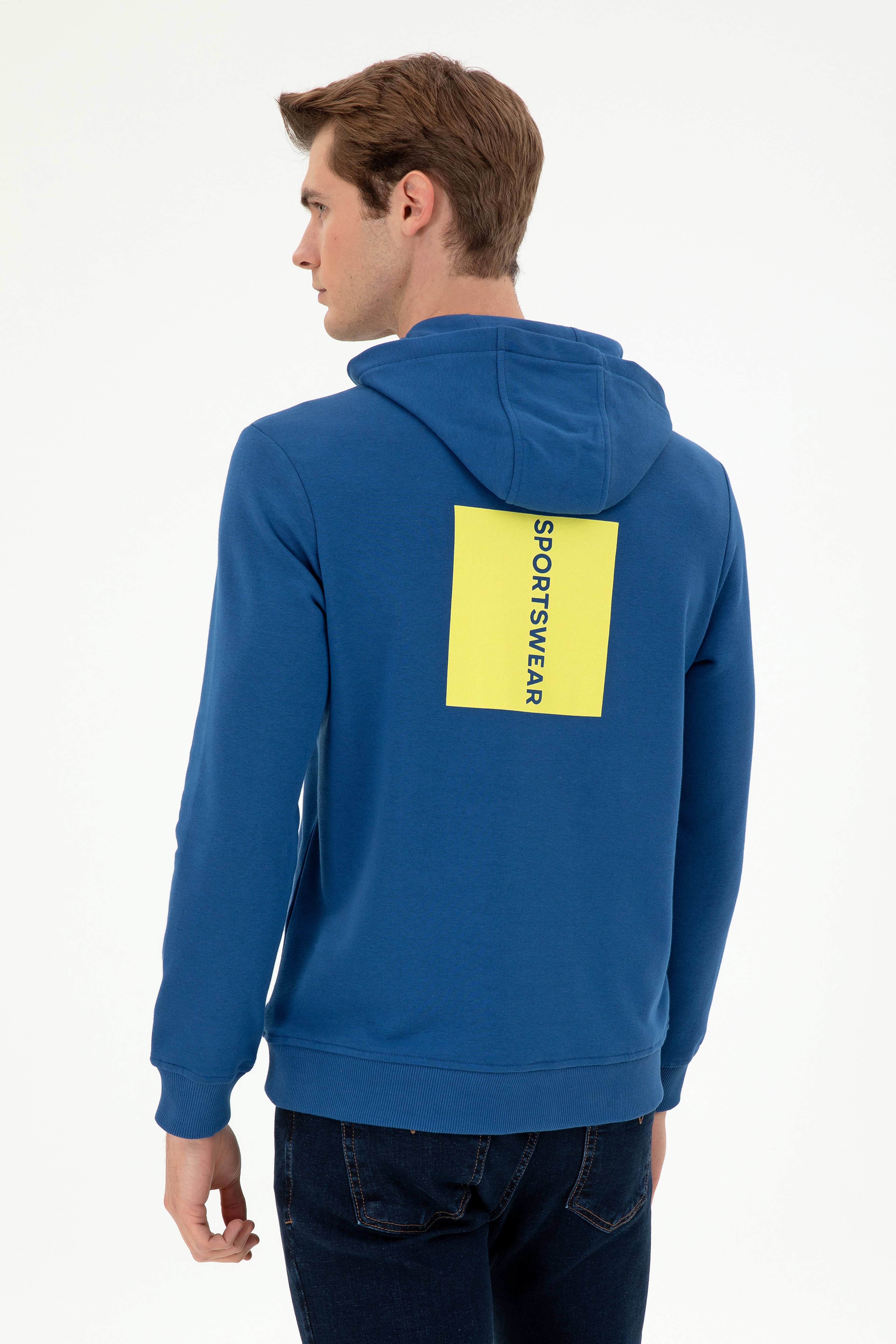 Erkek İndigo Sweatshirt