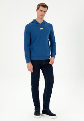 Erkek İndigo Sweatshirt - 50293359027