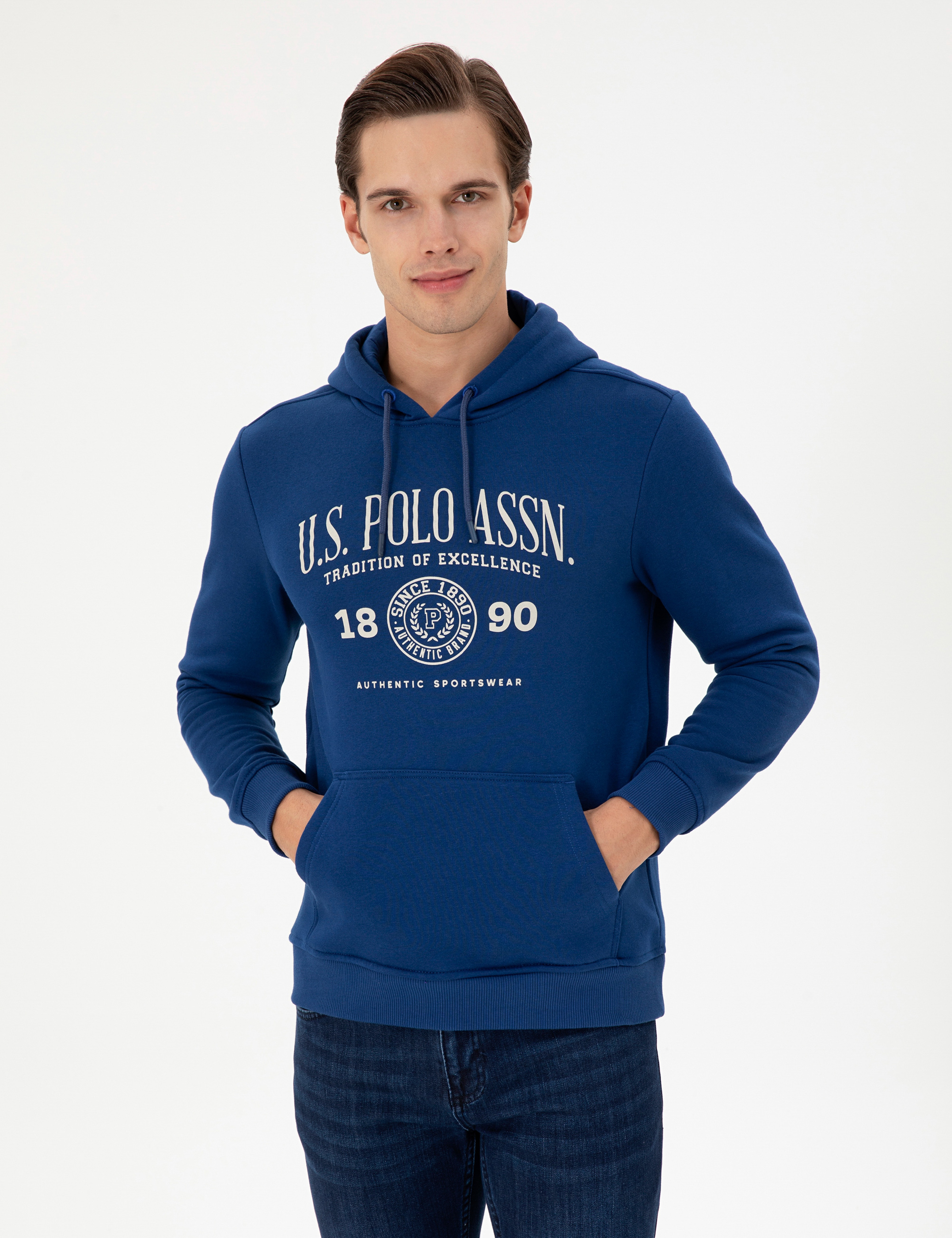 Erkek İndigo Sweatshirt - Image 3