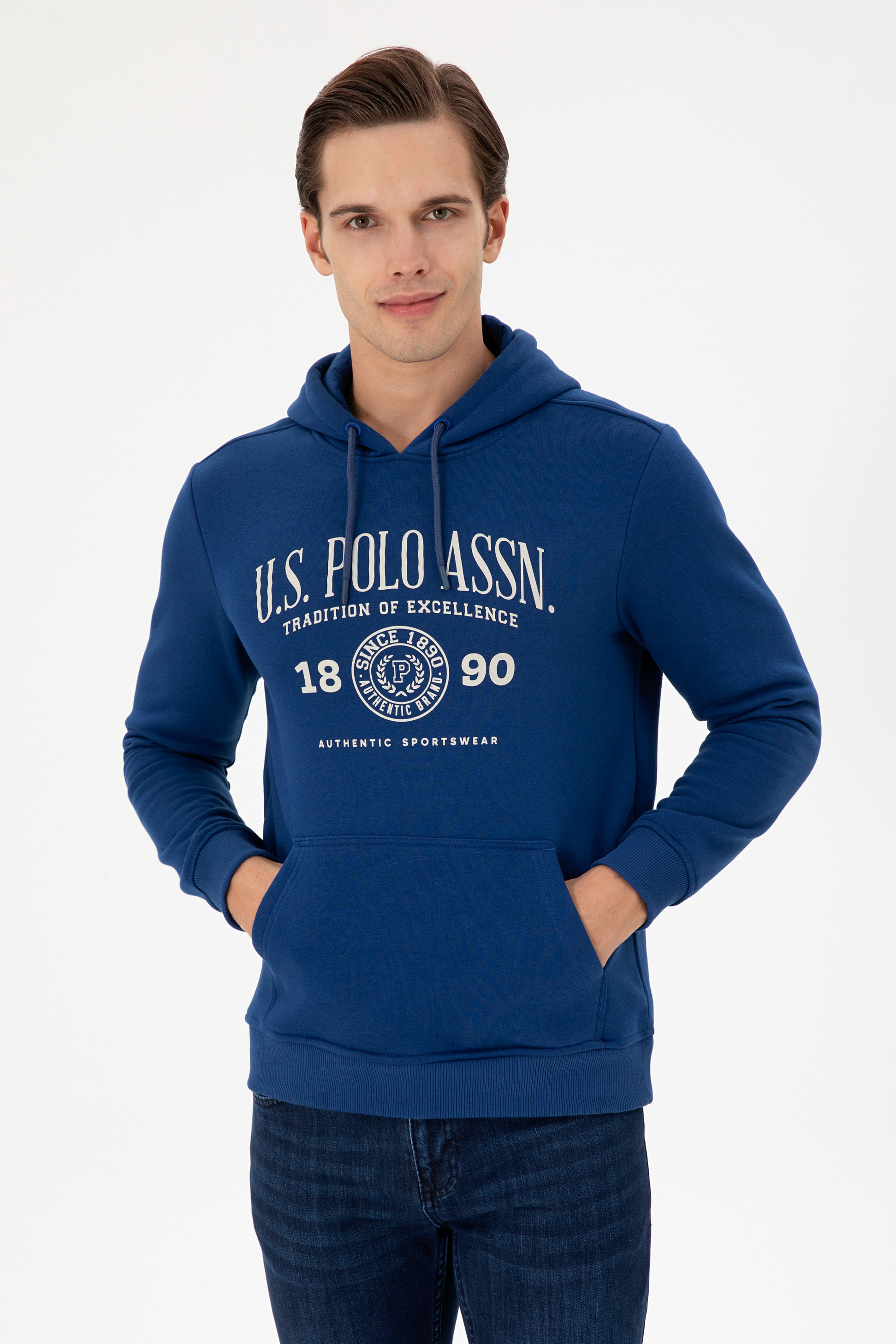 Erkek İndigo Sweatshirt