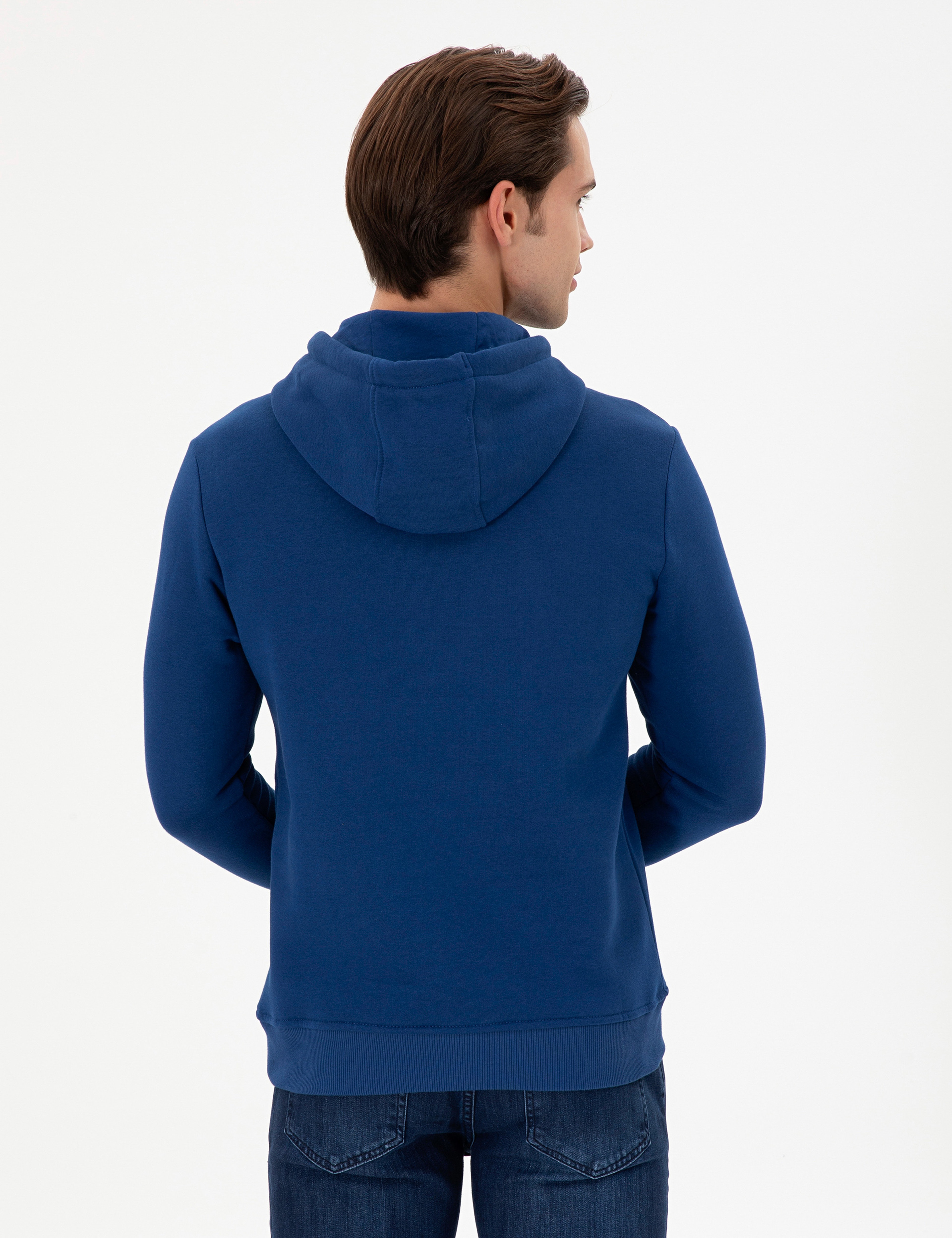 Erkek İndigo Sweatshirt - Image 5