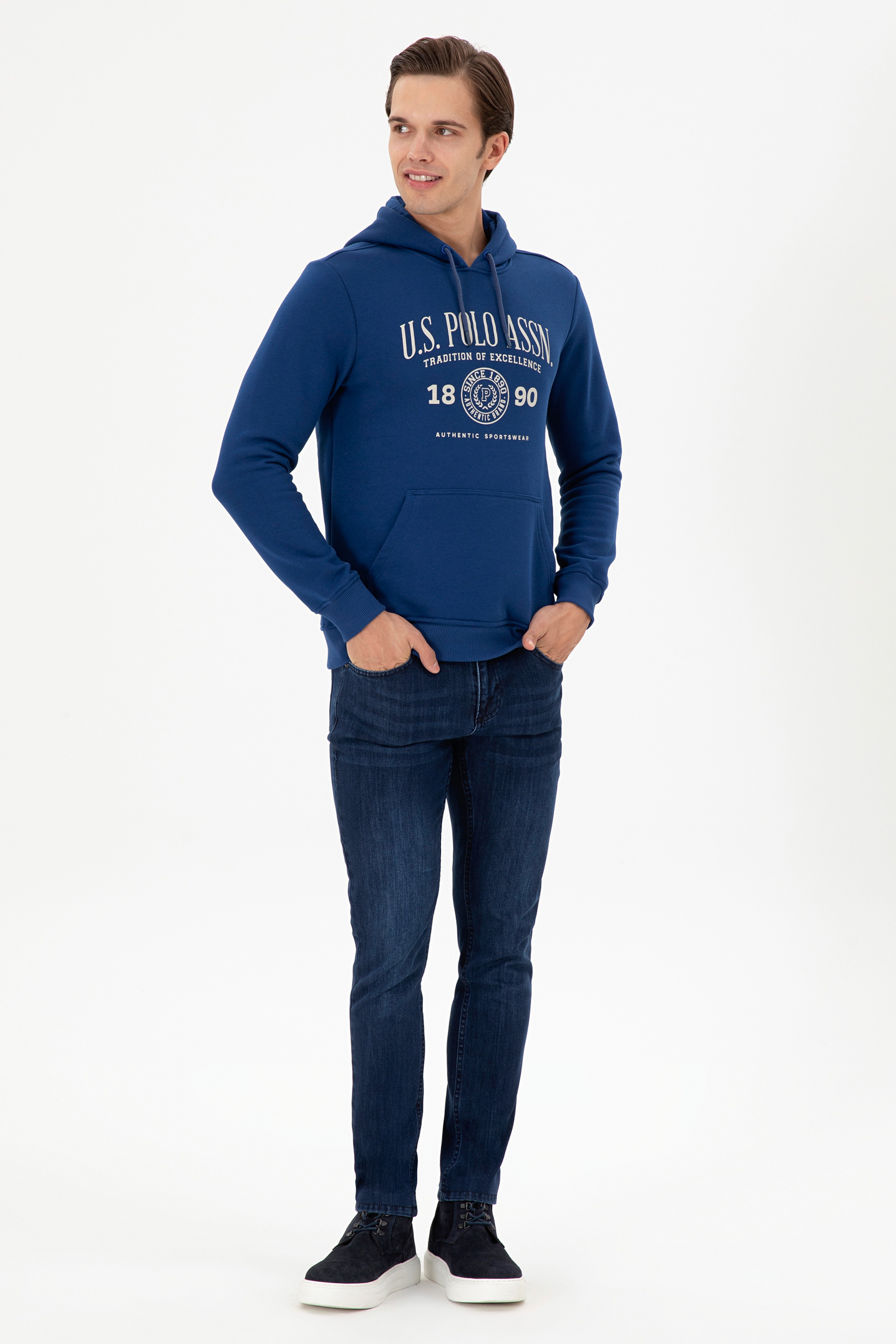 Erkek İndigo Sweatshirt