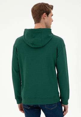 Erkek Koyu Yeşil Basic Sweatshirt - 50298271087