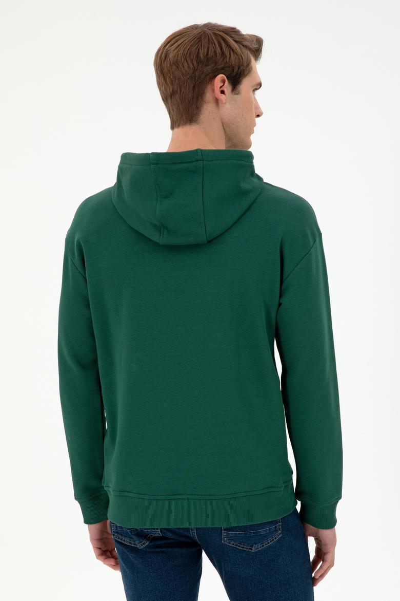 Erkek Koyu Yeşil Basic Sweatshirt - 50298271087
