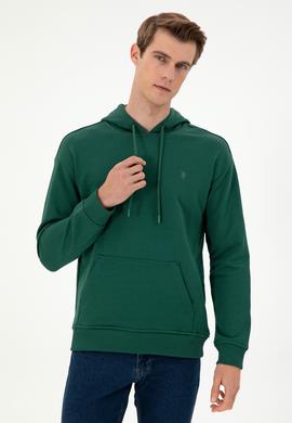 Erkek Koyu Yeşil Basic Sweatshirt - 50298271087