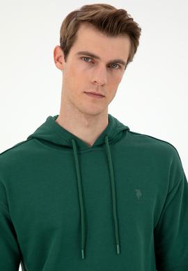 Erkek Koyu Yeşil Basic Sweatshirt - 50298271087
