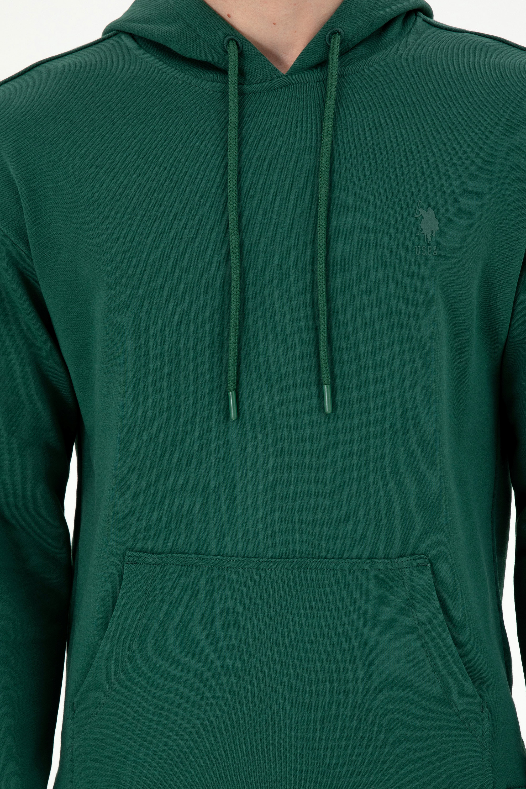 Erkek Koyu Yeşil Basic Sweatshirt - Image 6