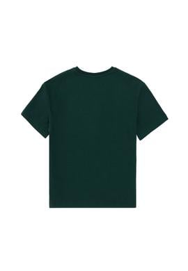 Erkek Çocuk Koyu Yeşil Oversize Bisiklet Yaka Tişört - 50295447096