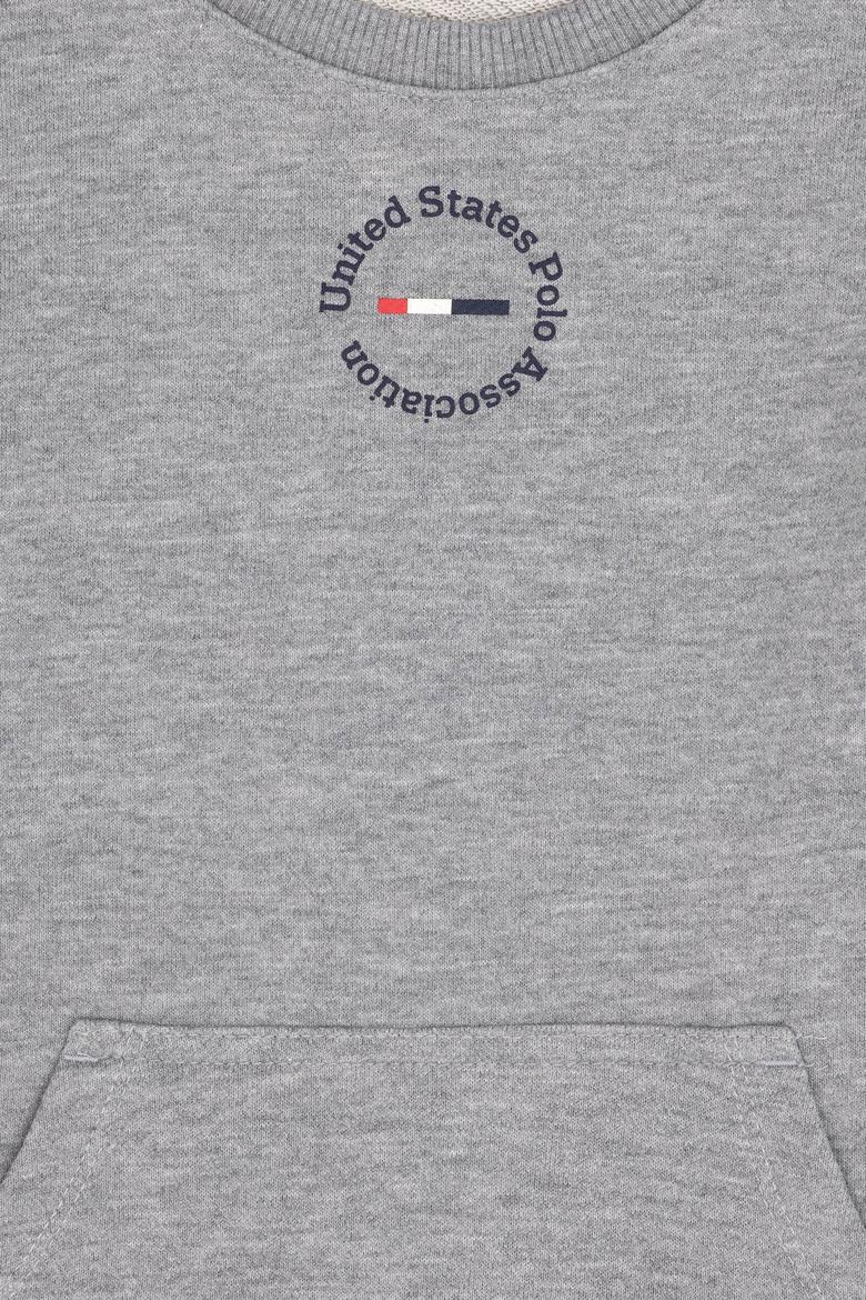 Erkek Çocuk Gri Melanj Basic Bisiklet Yaka Sweatshirt - 50293592009