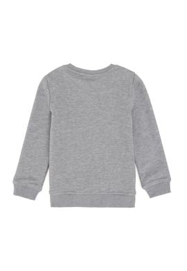 Erkek Çocuk Gri Melanj Basic Bisiklet Yaka Sweatshirt - 50293592009