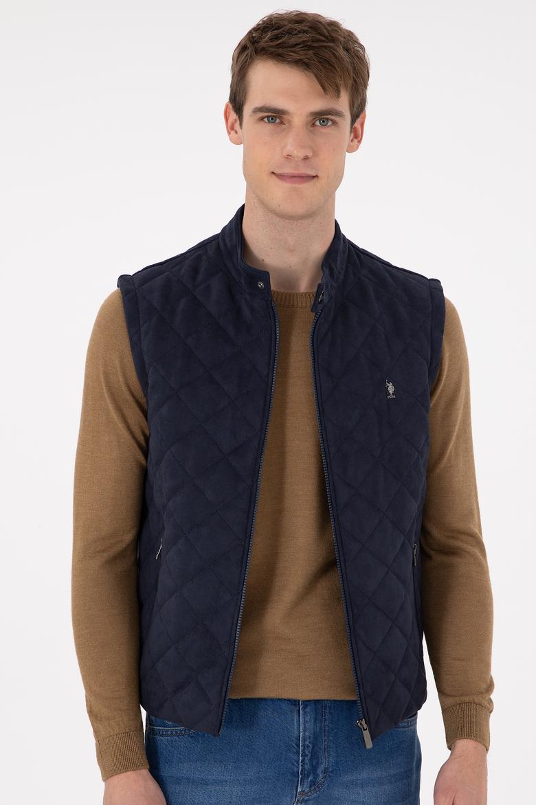 Erkek Lacivert Deri Ceket - 50297244014