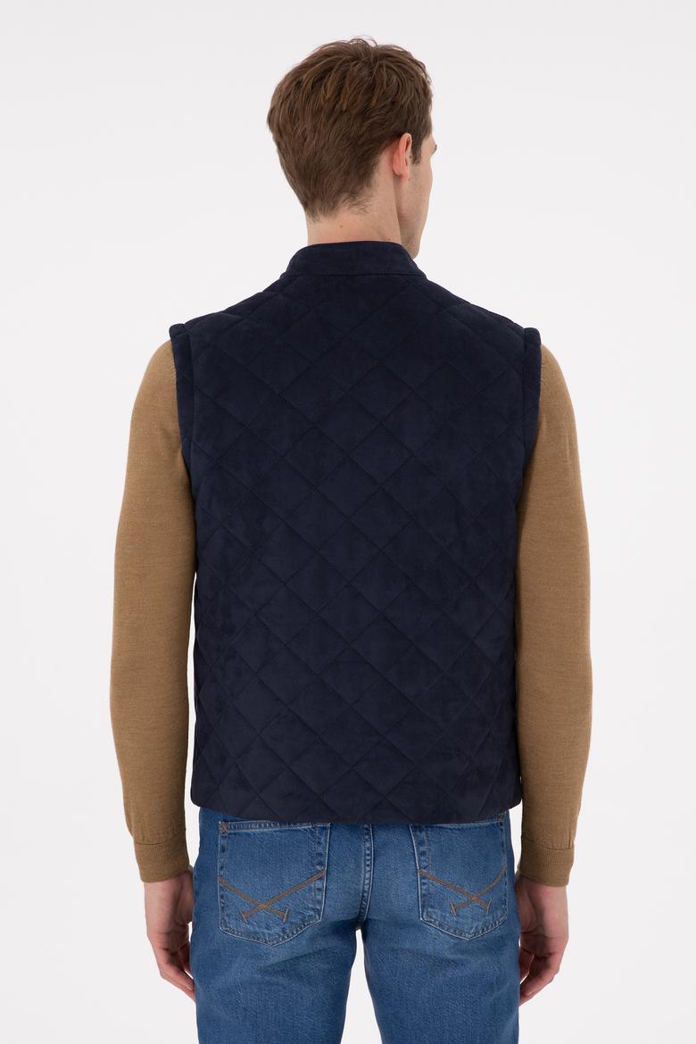 Erkek Lacivert Deri Ceket - 50297244014