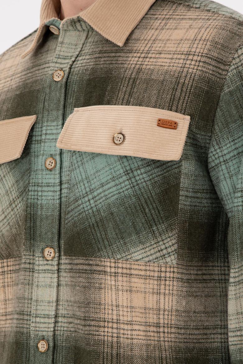 Erkek Haki Uzun Kollu Gömlek - 50296047017