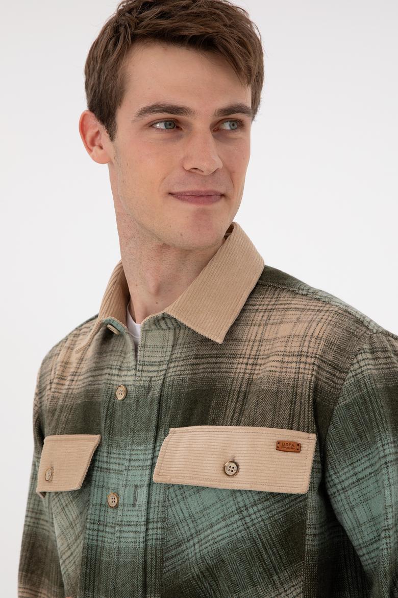 Erkek Haki Uzun Kollu Gömlek - 50296047017