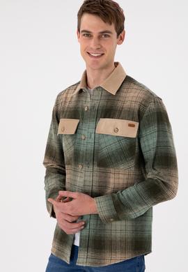 Erkek Haki Uzun Kollu Gömlek - 50296047017