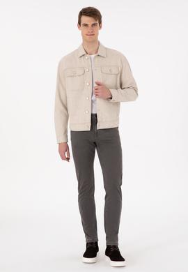 Erkek Bej Jean Gömlek - 50289547009
