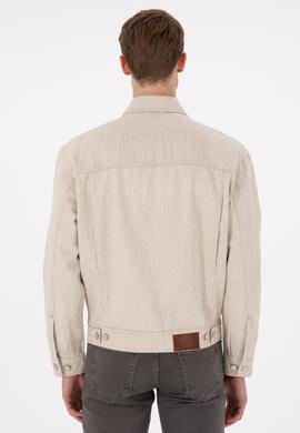 Erkek Bej Jean Gömlek - 50289547009