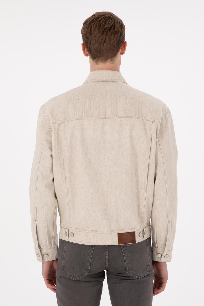 Erkek Bej Jean Gömlek - 50289547009