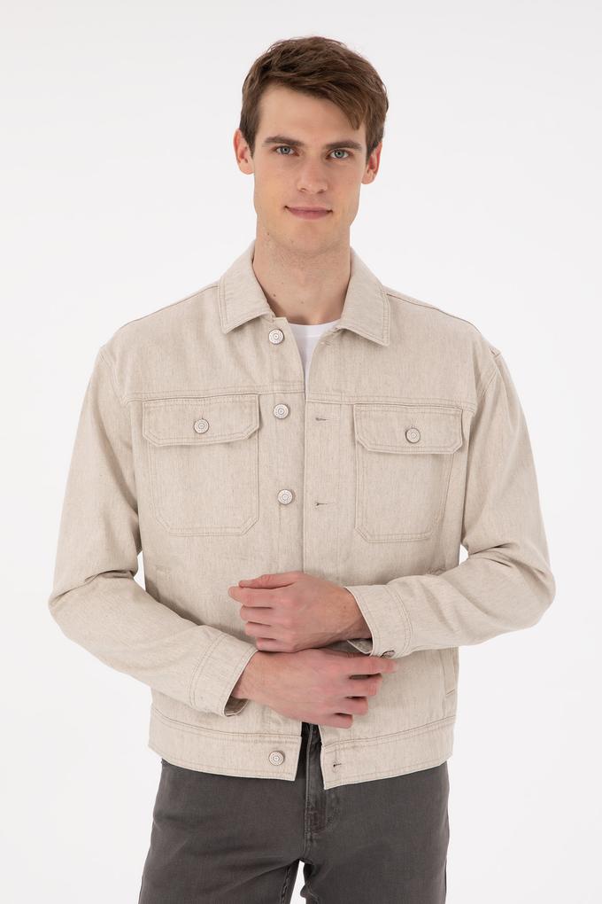 Erkek Bej Jean Gömlek