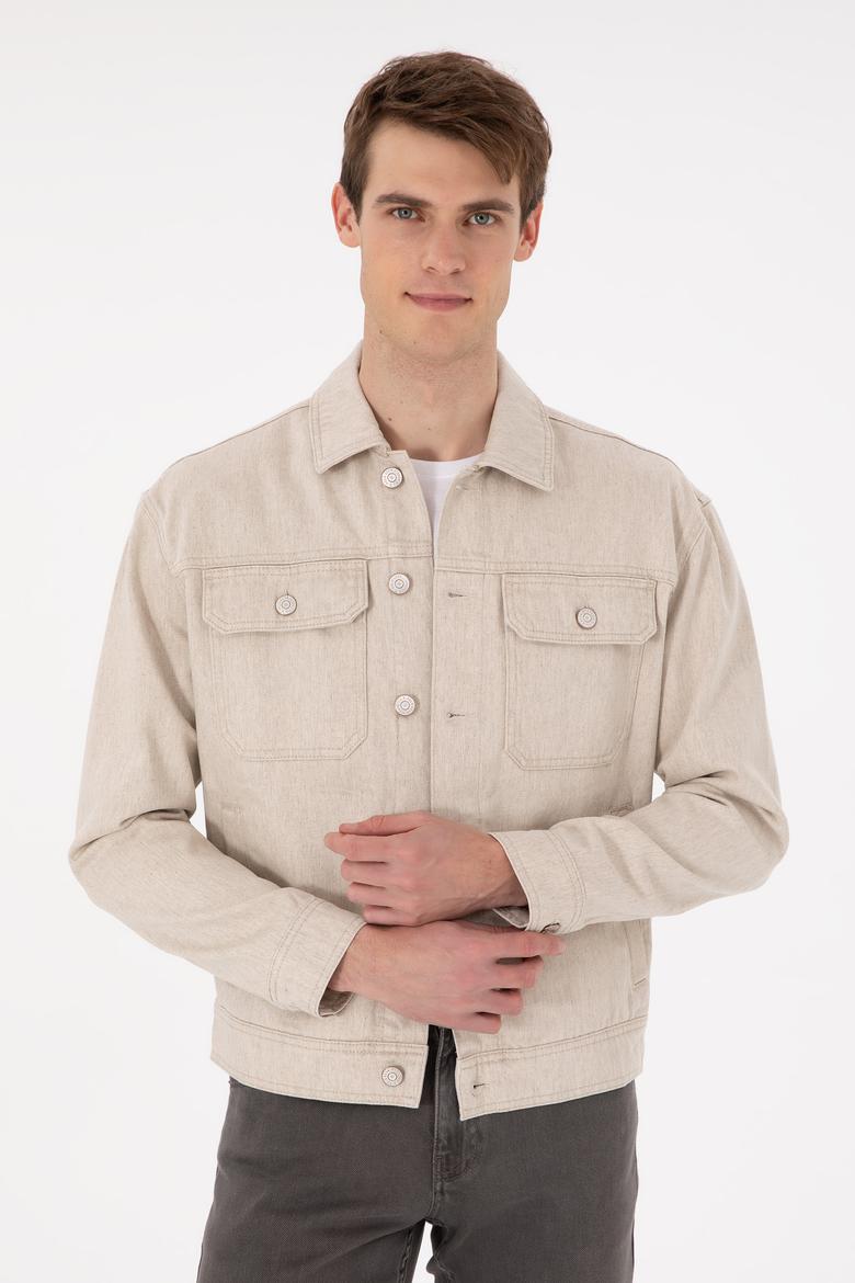 Erkek Bej Jean Gömlek