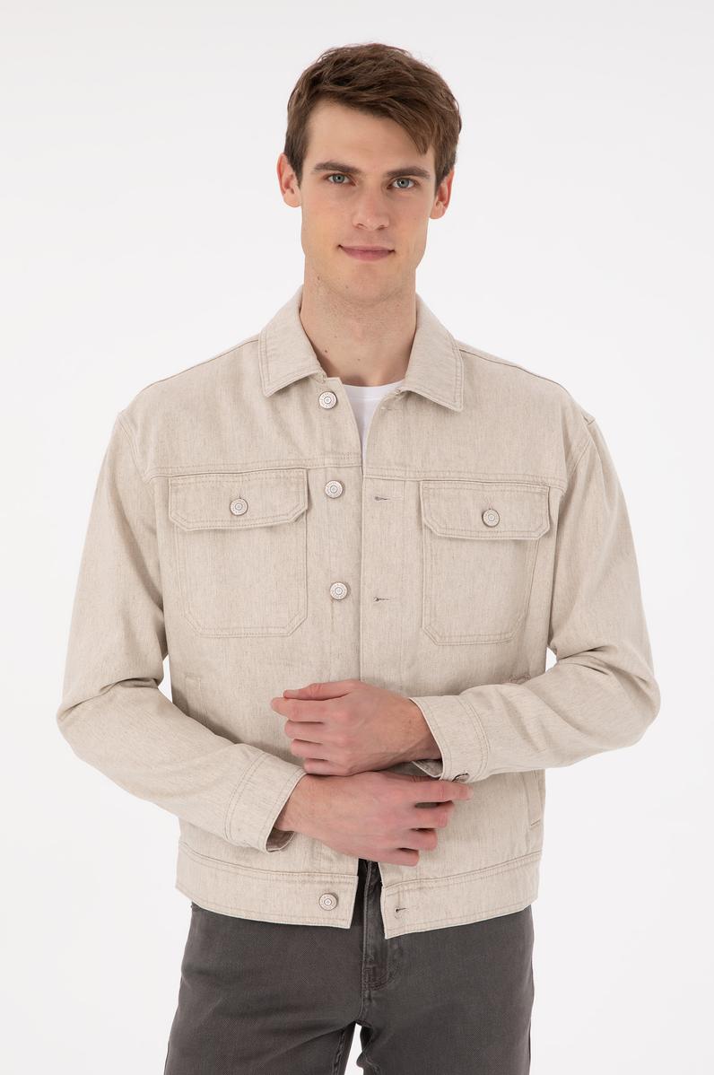 Erkek Bej Jean Gömlek