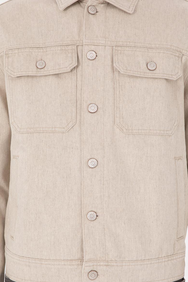 Erkek Bej Jean Gömlek - 50289547009