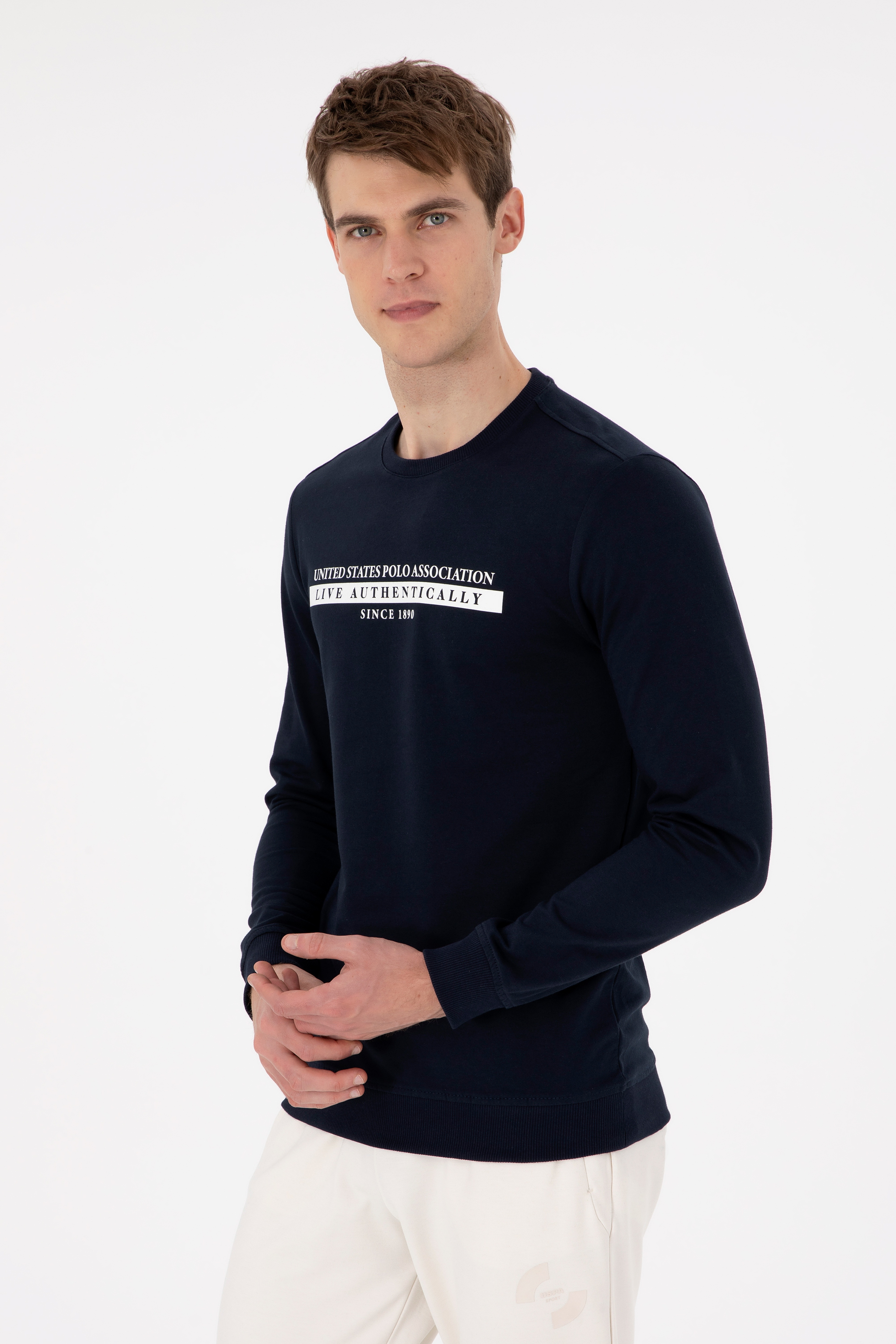 Erkek Lacivert Sweatshirt - Image 1