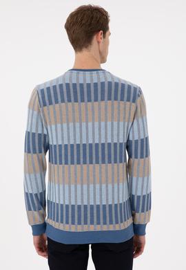 Erkek Regular Fit Bisiklet Yaka Krem Sweatshirt - 50290623027