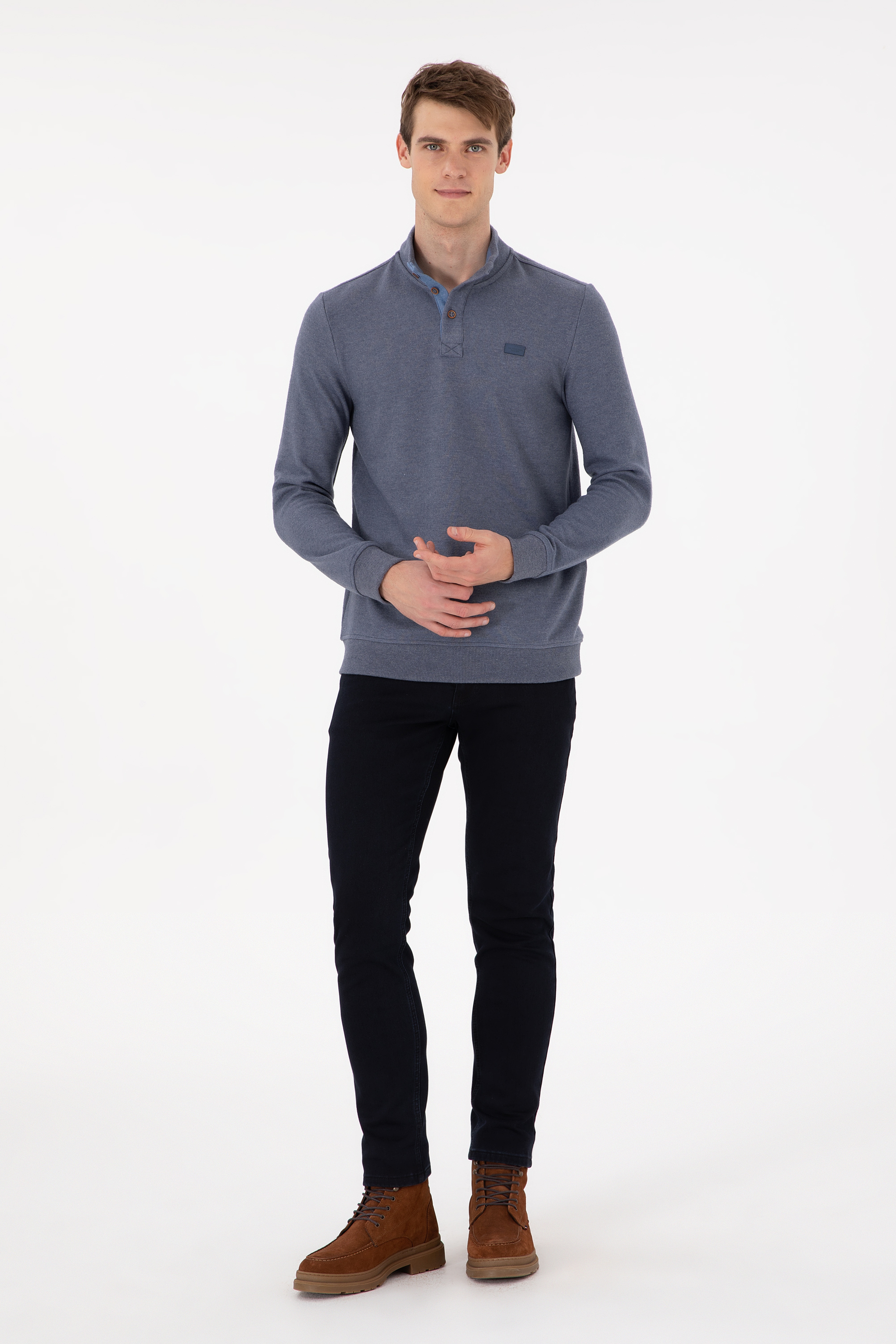 Erkek Lacivert Sweatshirt