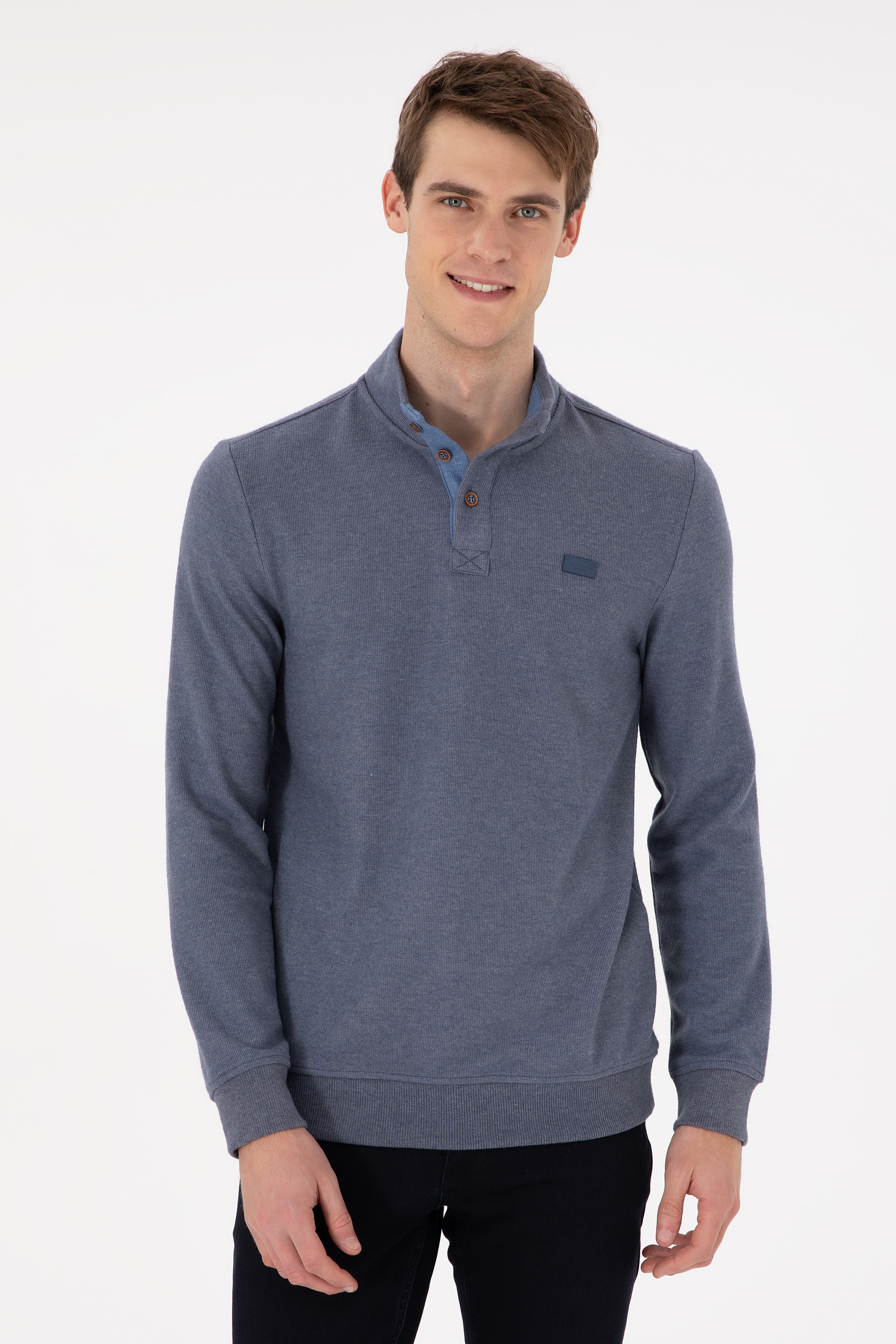 Erkek Lacivert Sweatshirt - Image 1