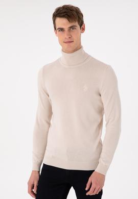 Erkek Krem Melanj Basic Kazak - 50294781105