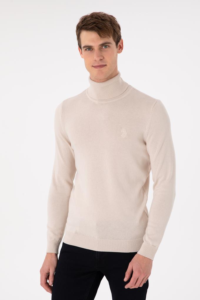 Erkek Krem Melanj Basic Kazak