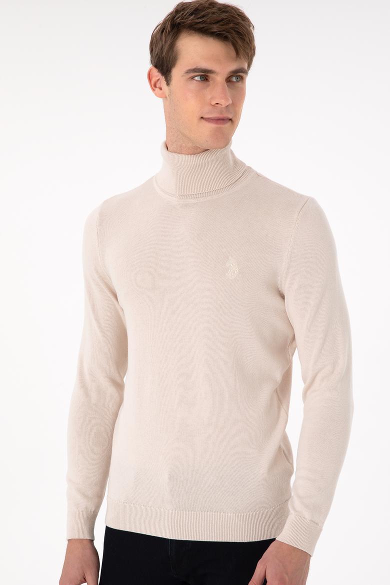 Erkek Krem Melanj Basic Kazak - 50294781105