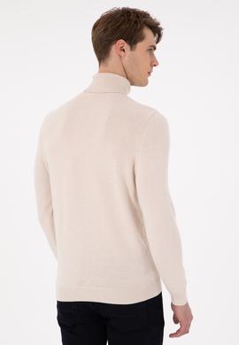 Erkek Krem Melanj Basic Kazak - 50294781105