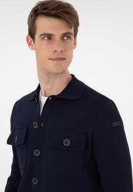 Erkek Lacivert Triko Hırka - 50294169007