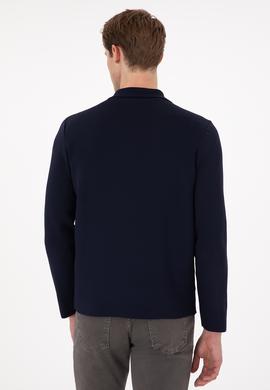 Erkek Lacivert Triko Hırka - 50294169007