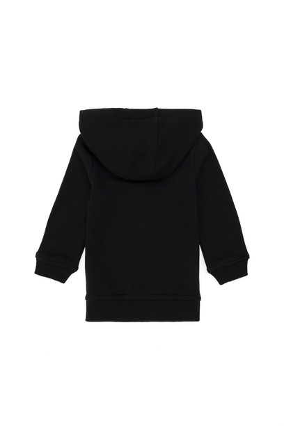 Erkek Bebek Fermuarlı Siyah Basic Sweatshirt