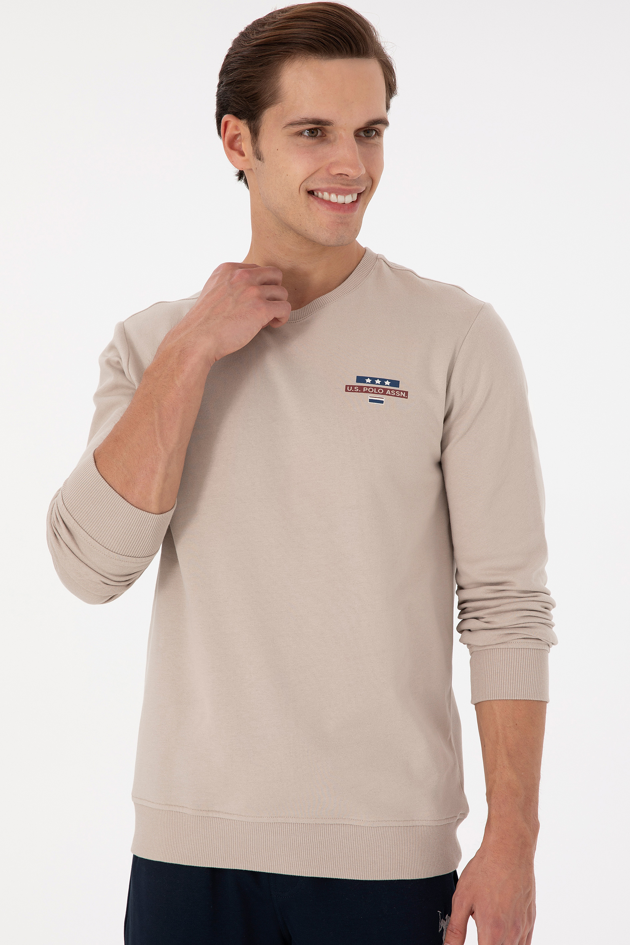 سویشرت آستین بلند رگولار یقه گرد مردانه یو اس پولو | U.S. Polo Assn. - تصویر 3