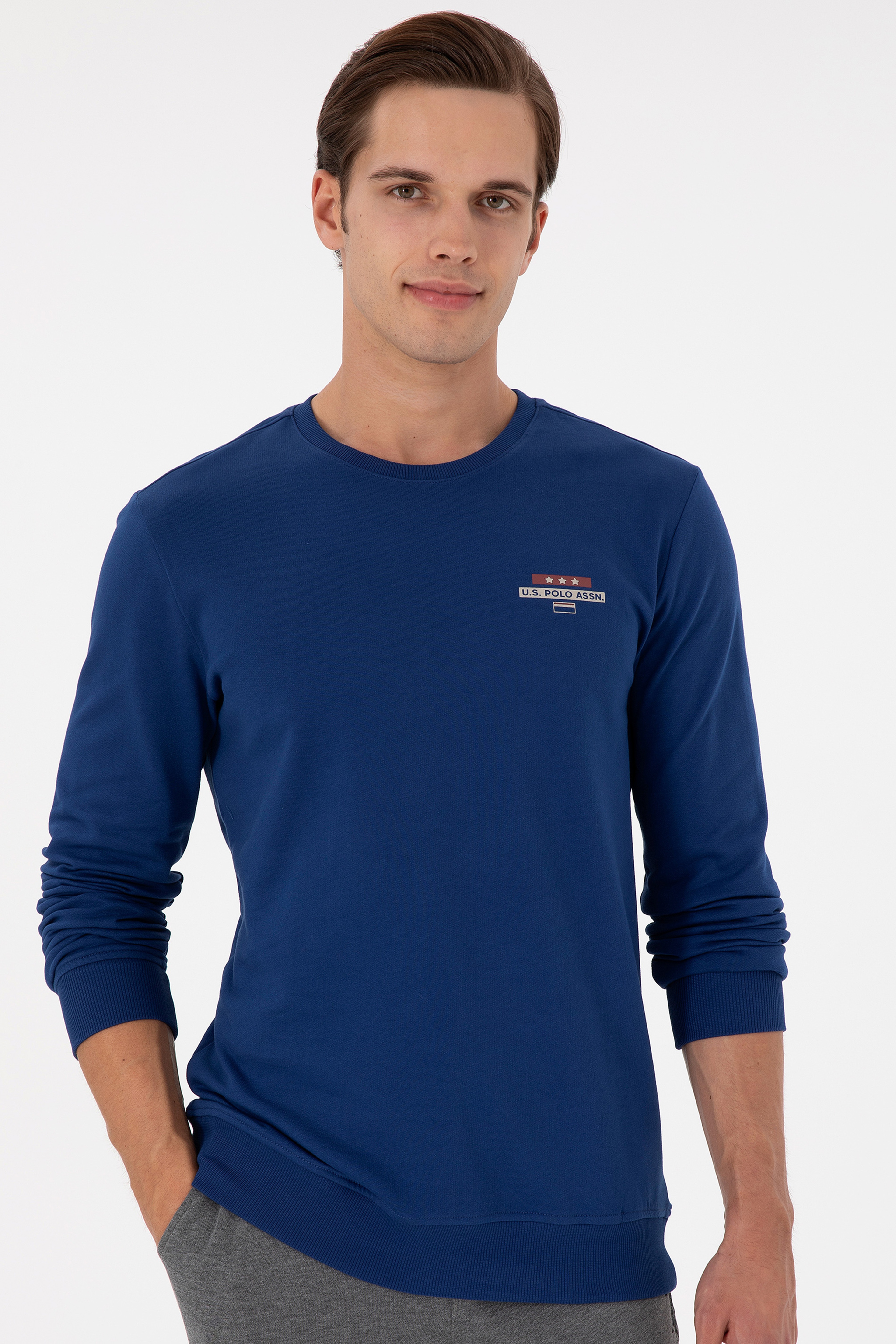 Erkek İndigo Sweatshirt - Image 3