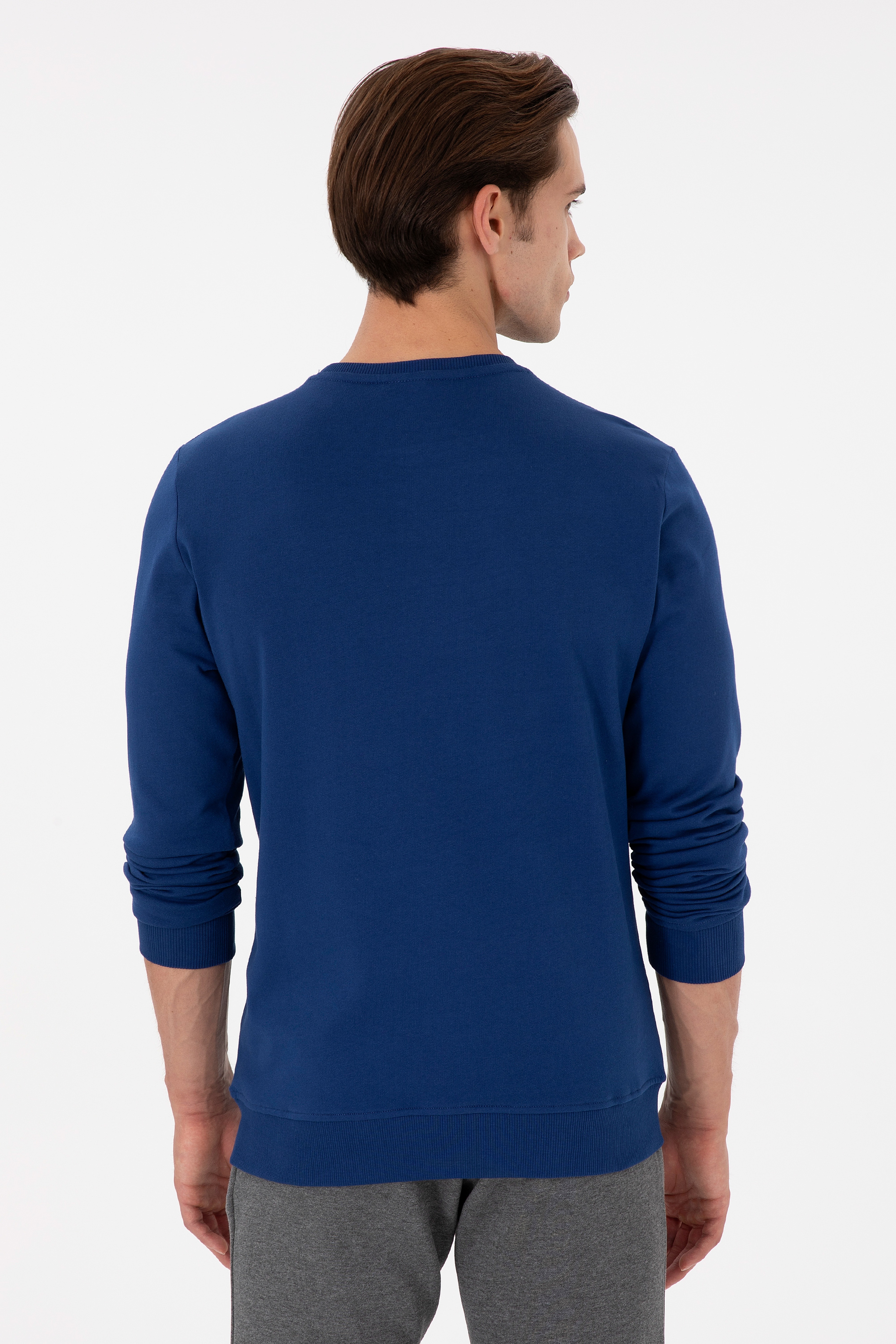 Erkek İndigo Sweatshirt - Image 5
