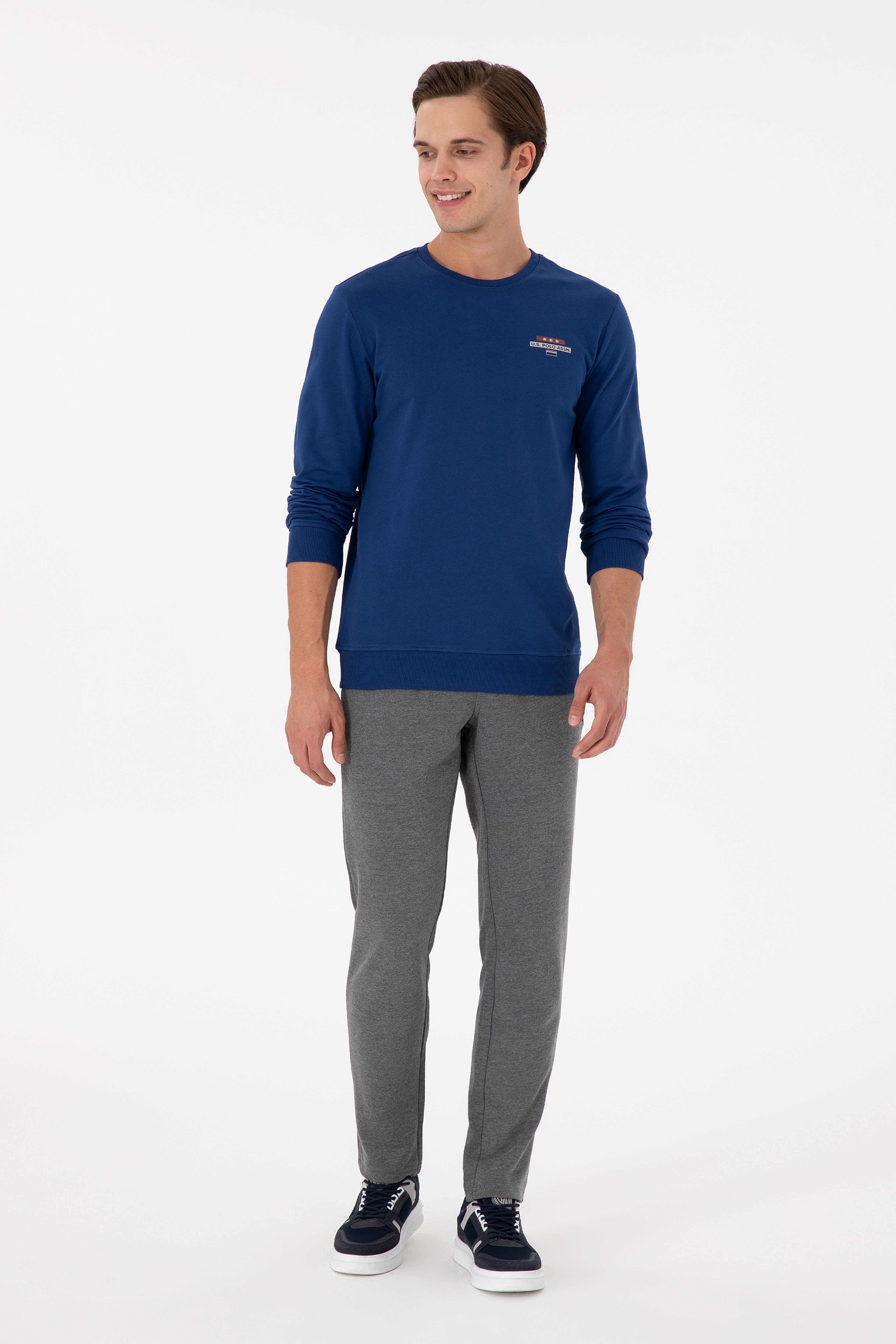 Erkek İndigo Sweatshirt - Image 4