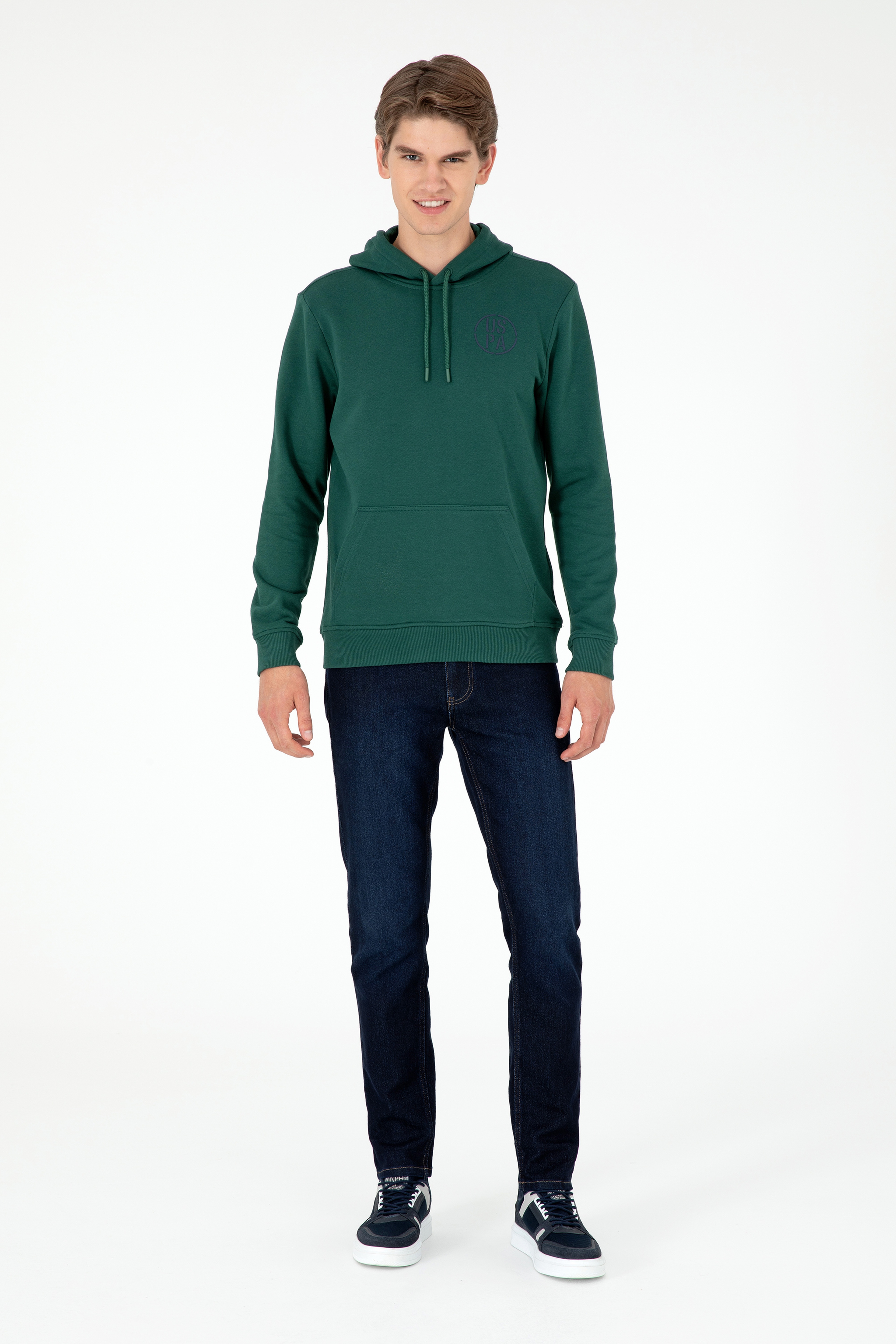 Erkek Koyu Yeşil Sweatshirt - Image 4