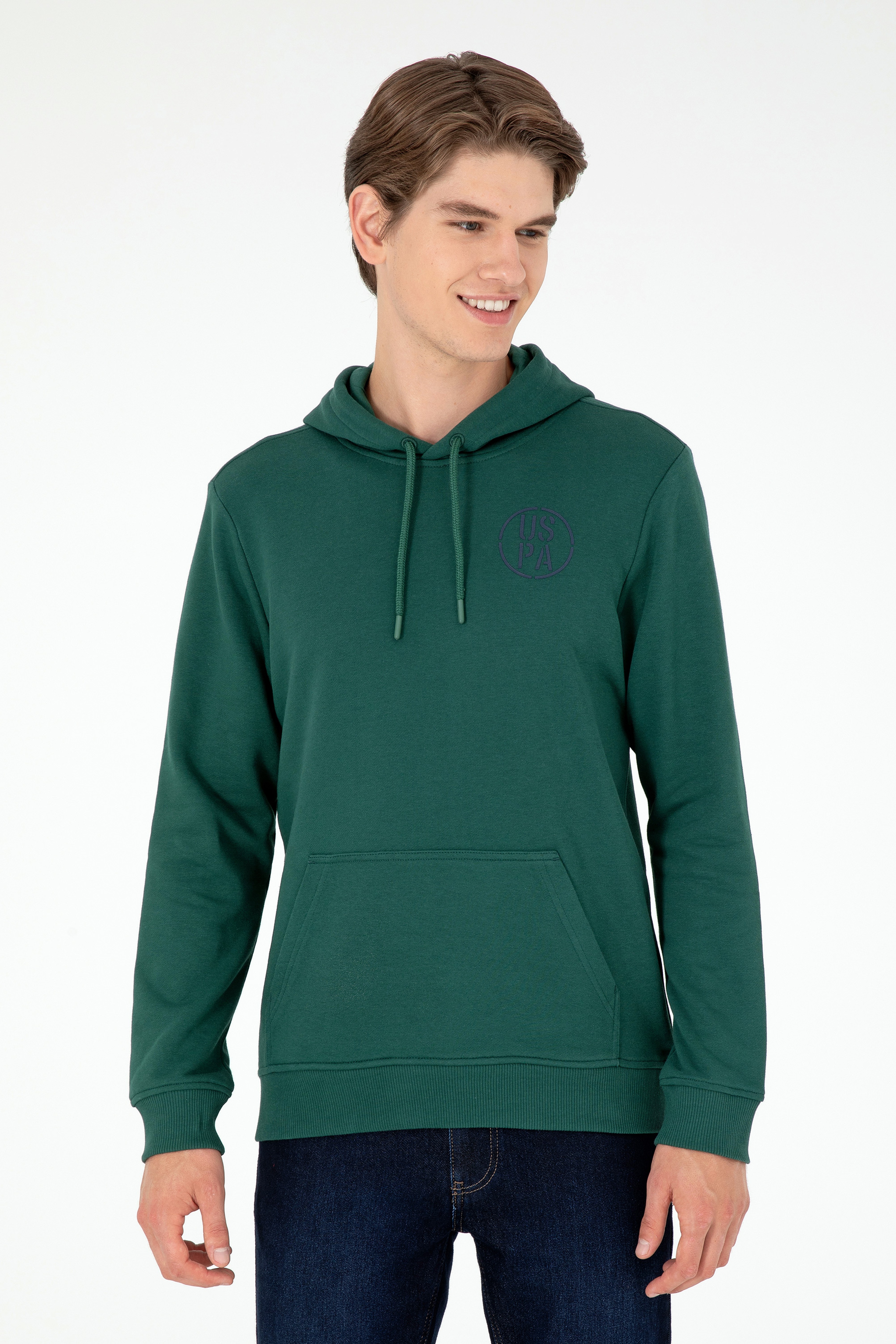 Erkek Koyu Yeşil Sweatshirt