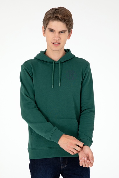 Erkek Koyu Yeşil Sweatshirt