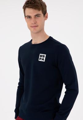 Erkek Regular Fit Bisiklet Yaka Lacivert Sweatshirt - 50293456007