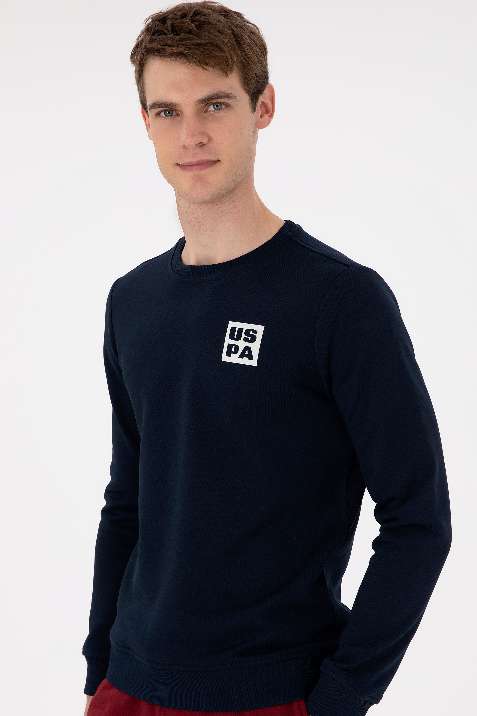 Erkek Regular Fit Bisiklet Yaka Lacivert Sweatshirt - Image 3
