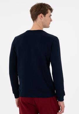 Erkek Regular Fit Bisiklet Yaka Lacivert Sweatshirt - 50293456007