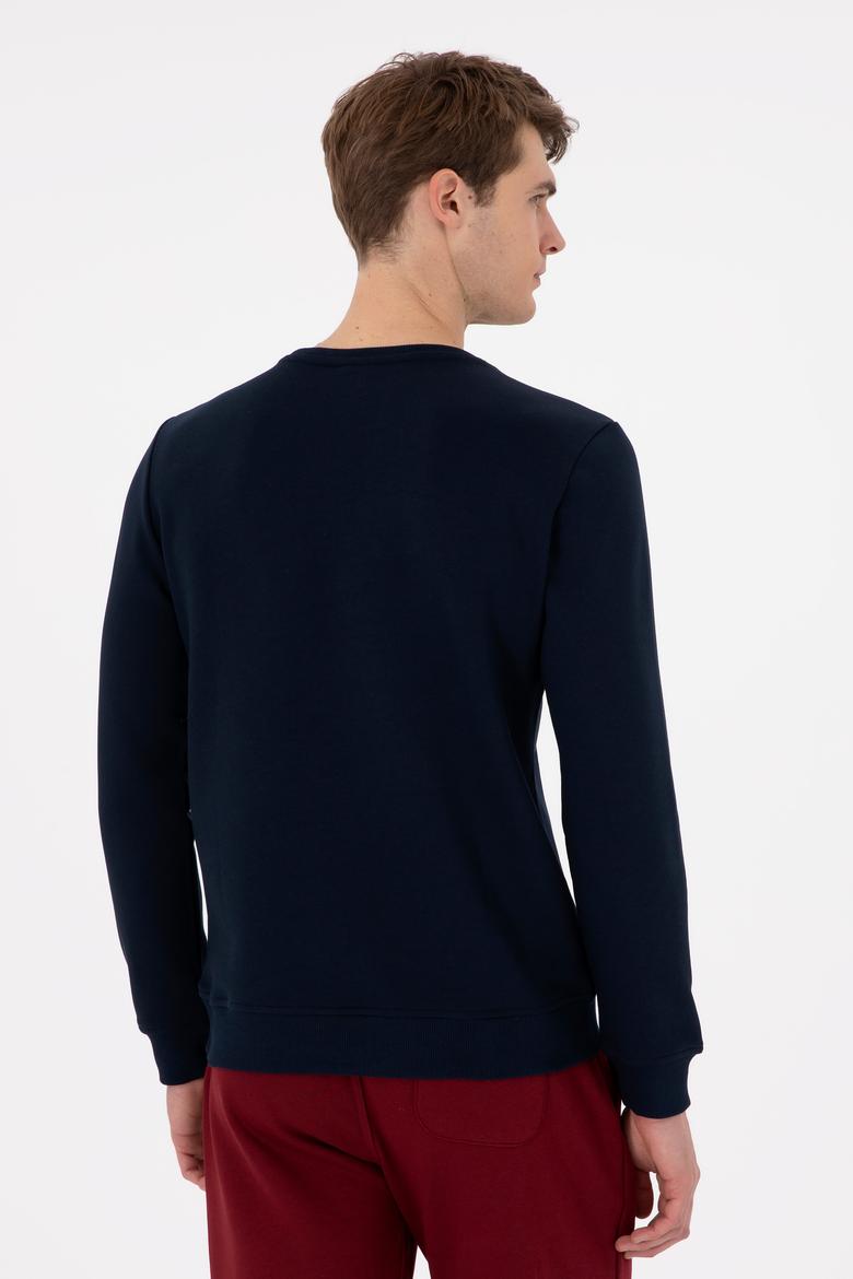 Erkek Regular Fit Bisiklet Yaka Lacivert Sweatshirt - 50293456007