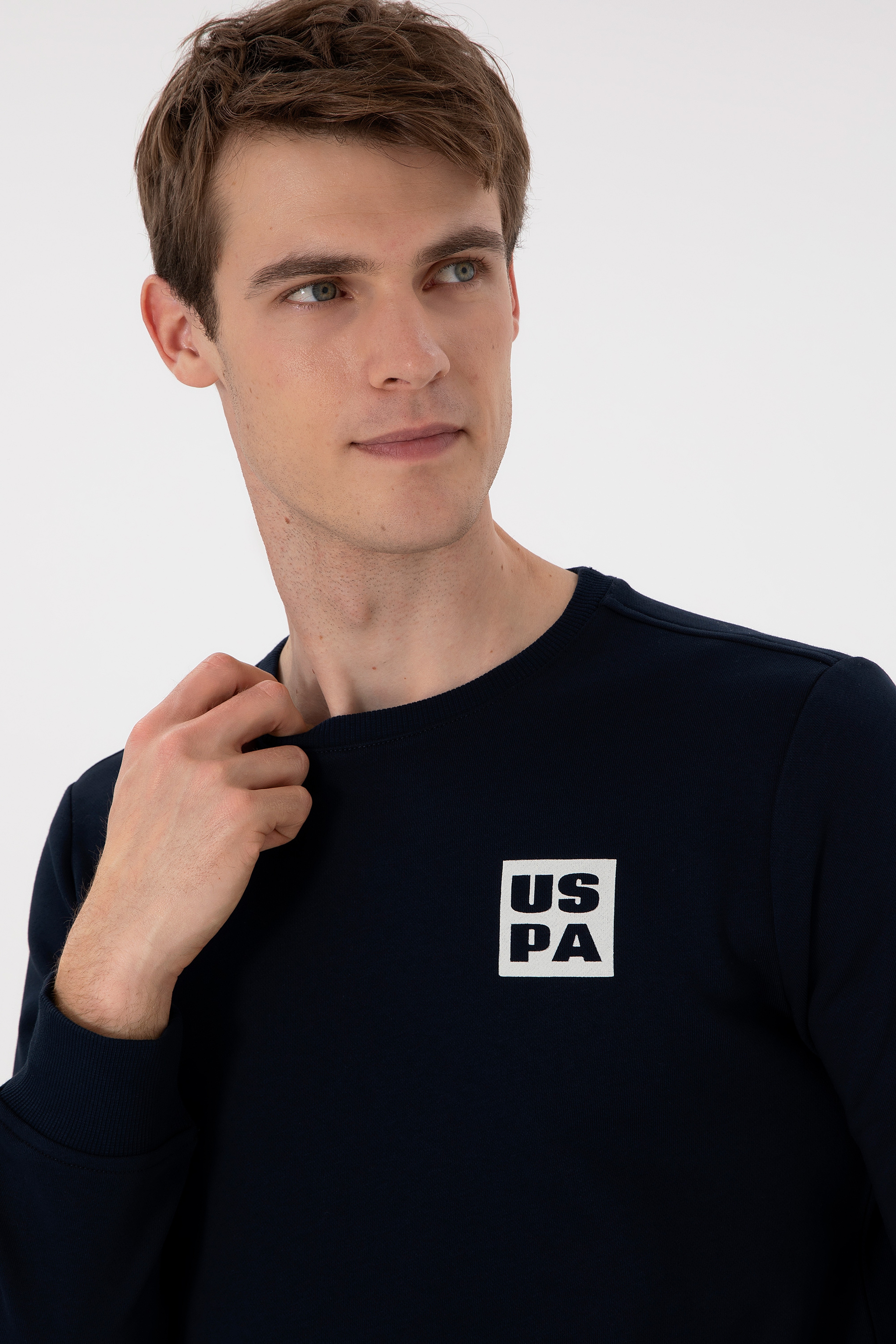 Erkek Regular Fit Bisiklet Yaka Lacivert Sweatshirt